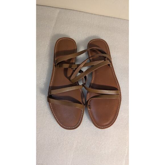 Madewell Boardwalk Ankle Strap Sandals Womens Size 8 Brown NWOB89 - Picture 3 of 5